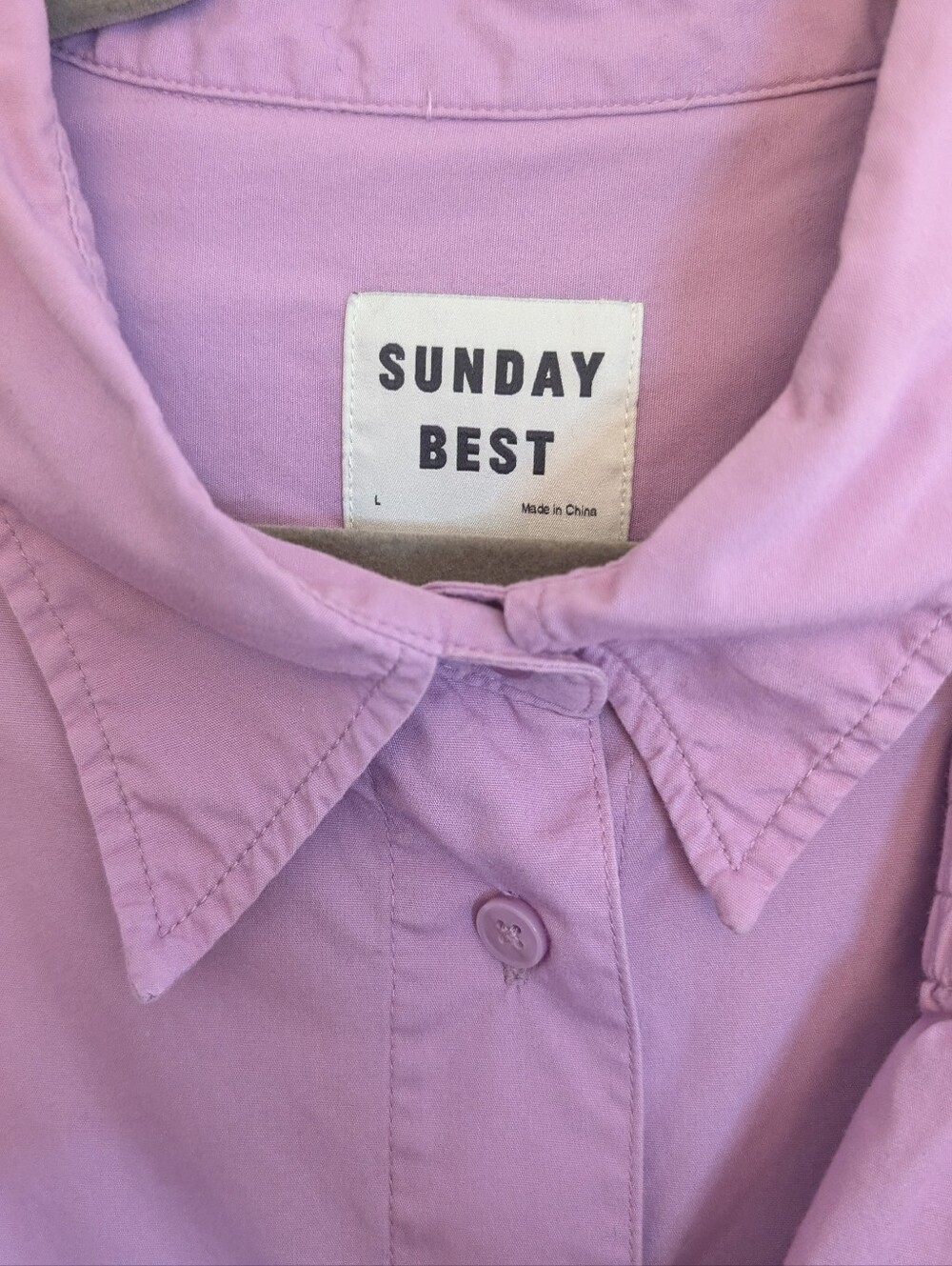 Aritzia Sunday Best Future Shirt & Eva 5" Short in Amethyst Lilac Matching Set - Picture 4 of 8